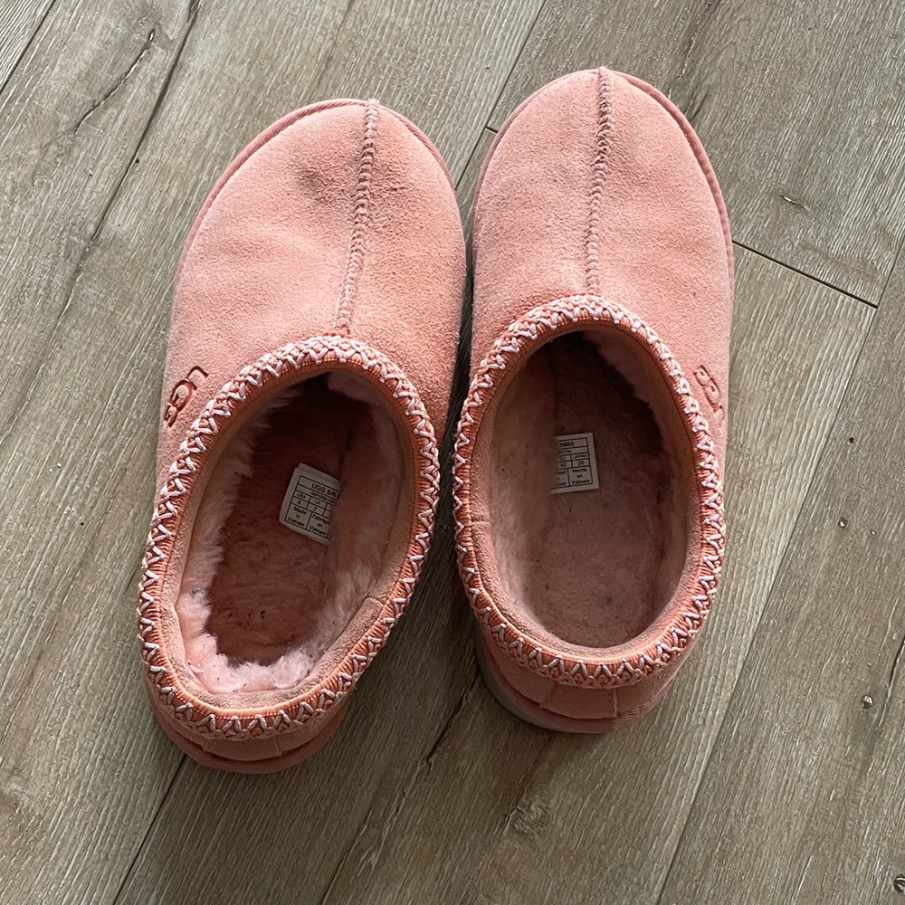 UGG Peach Tasman Slippers Worn